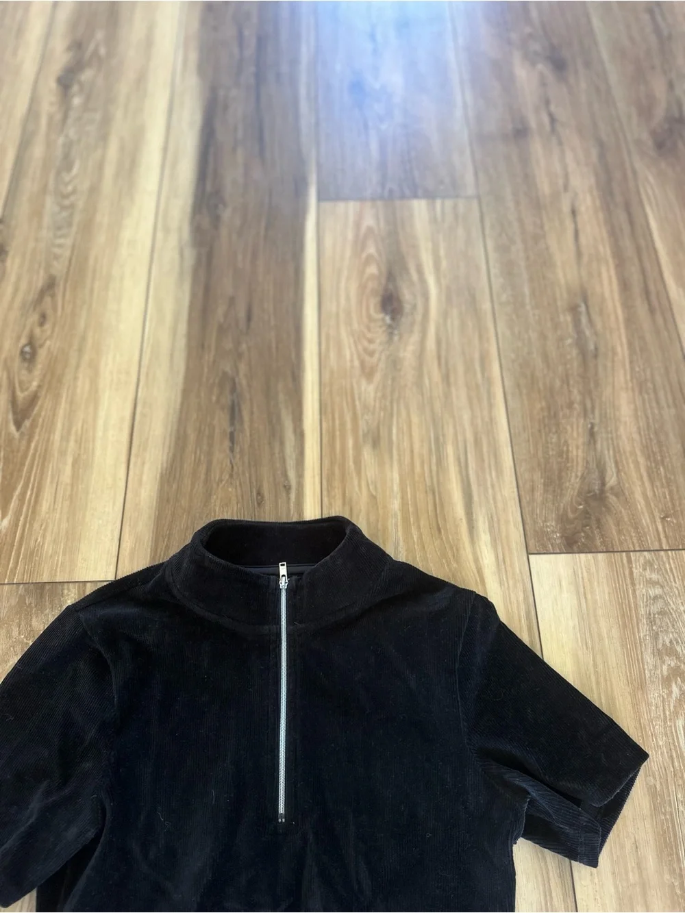 ALO Yoga is womens Black micro corduroy mock neck top